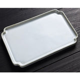 Bloom Zen Pottery with Rectangle Tray (Grey)