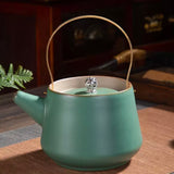 Bloom Zen Pottery with Round Tray (Green)